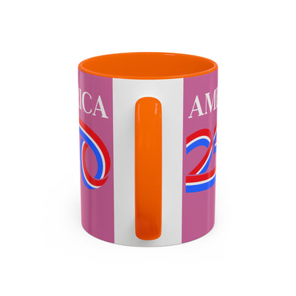 America 250 Pink Accent Mug by theGreenDragonTavern.shop