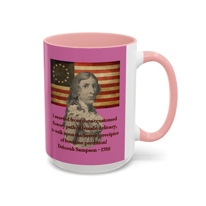 Deborah Sampson, America's Mulan Pink Accent Mug by theGreenDragonTavern.shop