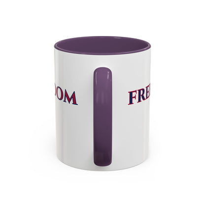 Freedom, White Accent Mug by theGreenDragonTavern.shop