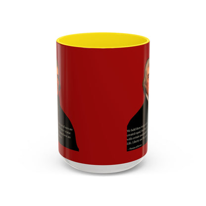 We hold these truths to be self-evident Red Accent Mug by theGreenDragonTavern.shop