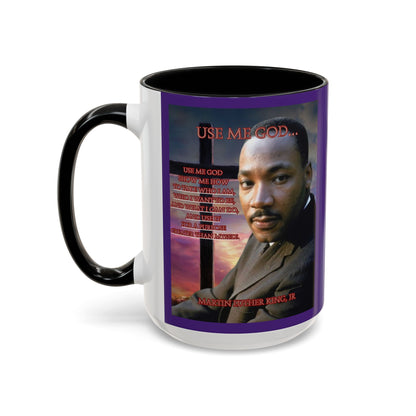 Use Me God, MLK Jr Purple Accent Mug by theGreenDragonTavern.shop
