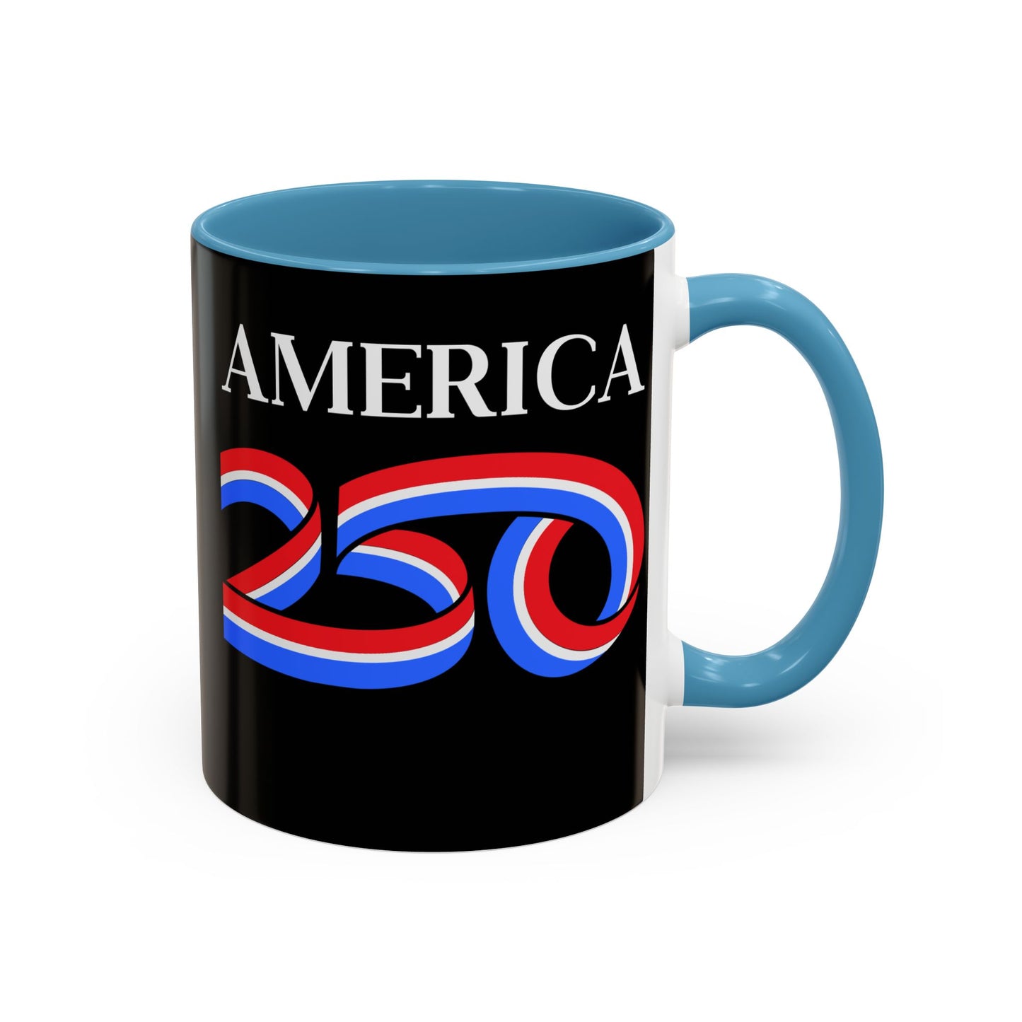 America 250 Black Accent Mug by theGreenDragonTavern.shop