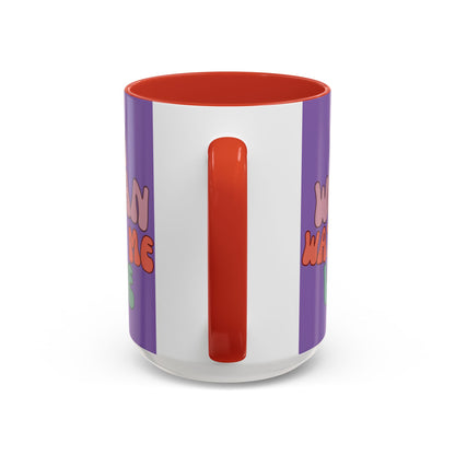 I Am Woman Watch Me Vote Light Purple Accent Mug by theGreenDragonTavern.shop