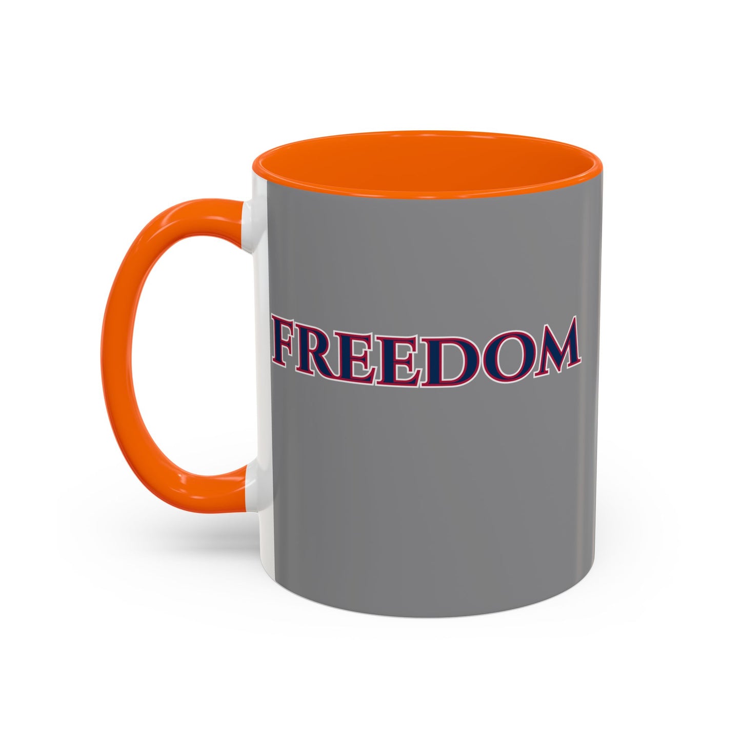 Freedom, Grey Accent Mug by theGreenDragonTavern.shop
