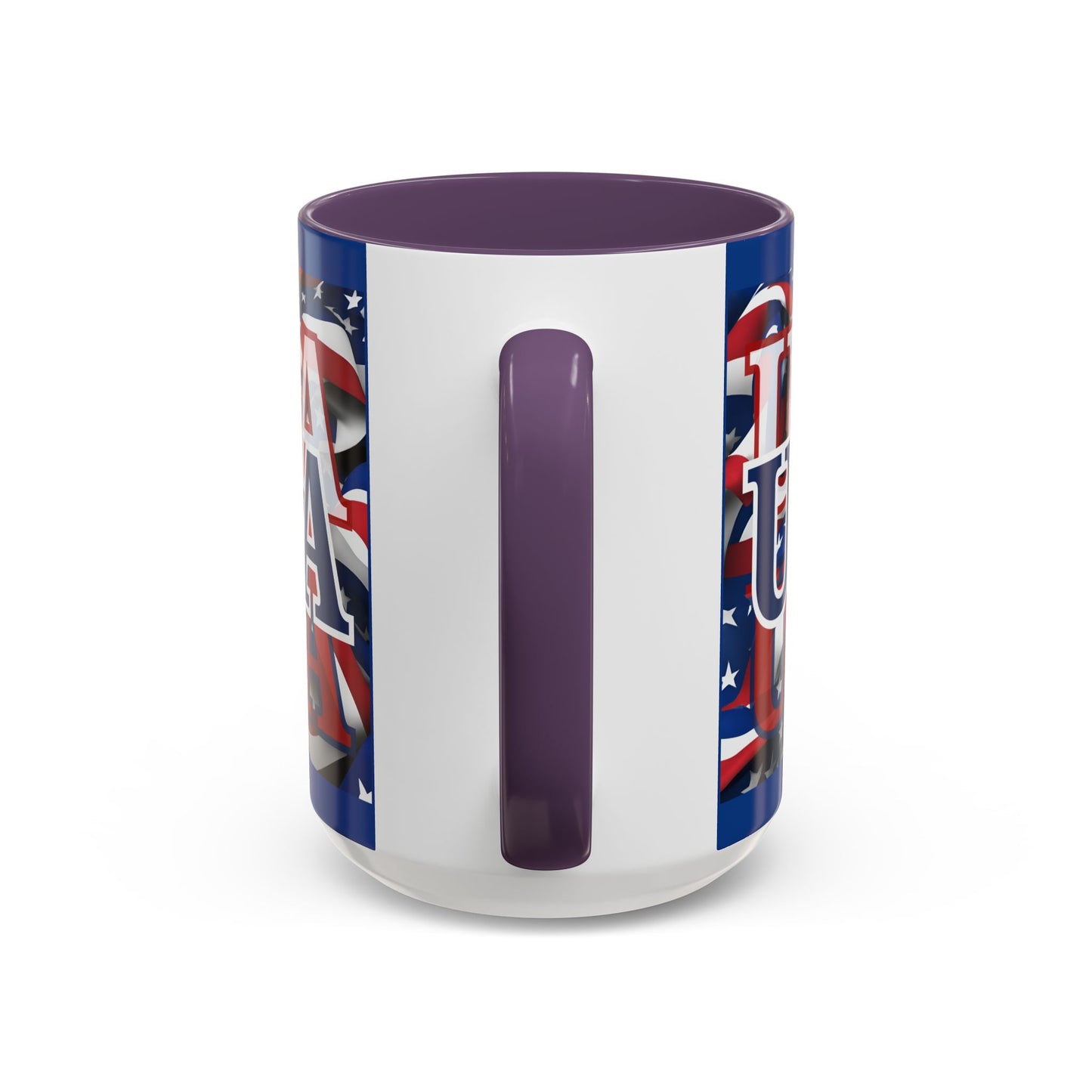 USA Blue font Center Patriot Blue Accent Mug by theGreenDragonTavern.shop