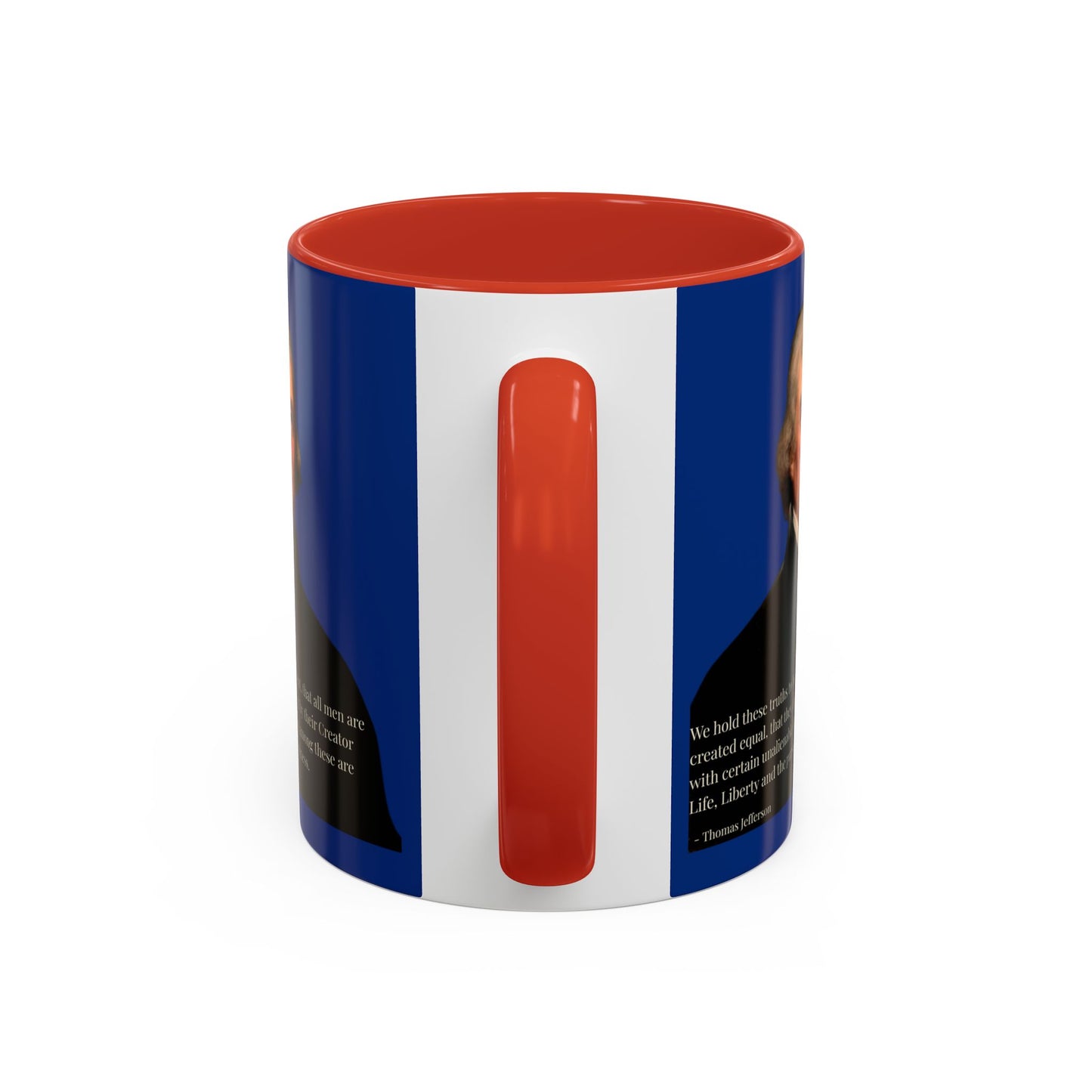We hold these truths to be self-evident Dark Blue Accent Mug by theGreenDragonTavern.shop