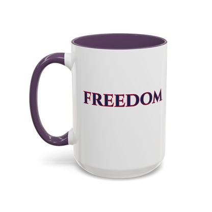 Freedom, White Accent Mug by theGreenDragonTavern.shop