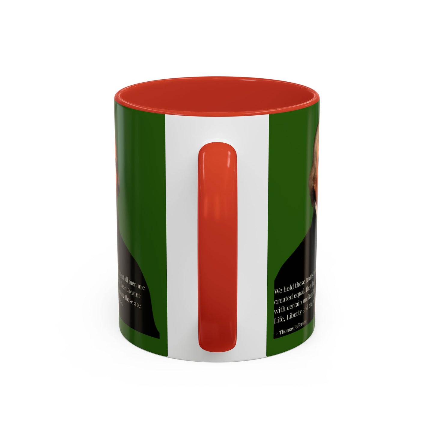 We hold these truths to be self-evident Dark Green Accent Mug by theGreenDragonTavern.shop