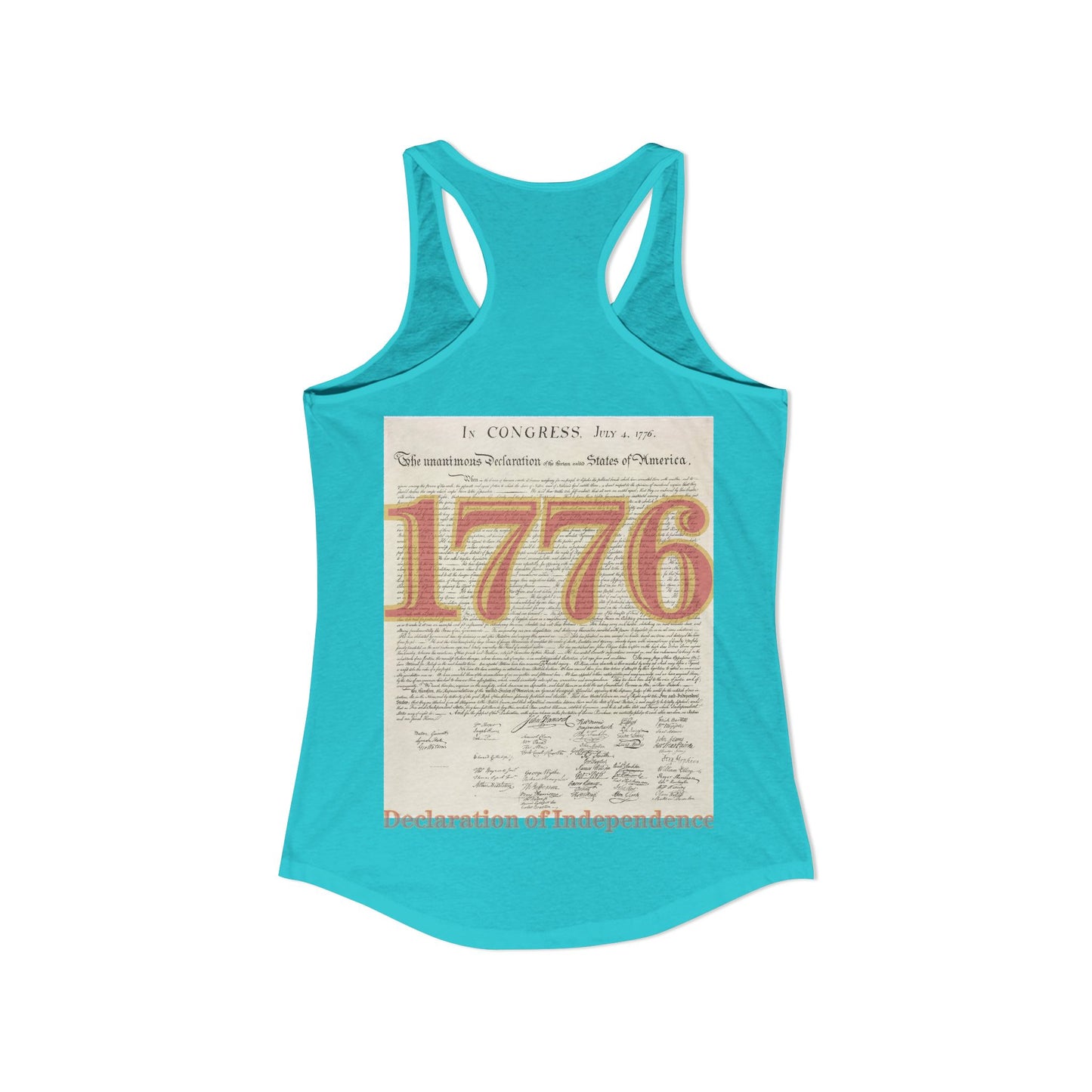 Declaration of Independence Women's Racerback Tank Top by theGreenDragonTavern.shop