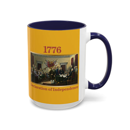 Declaration of Independence Yellow Accent Mug by theGreenDragonTavern.shop