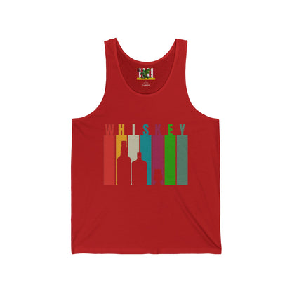 Whiskey spelled with an 'e' Unisex Jersey Tank Top by theGreenDragonTavern.shop