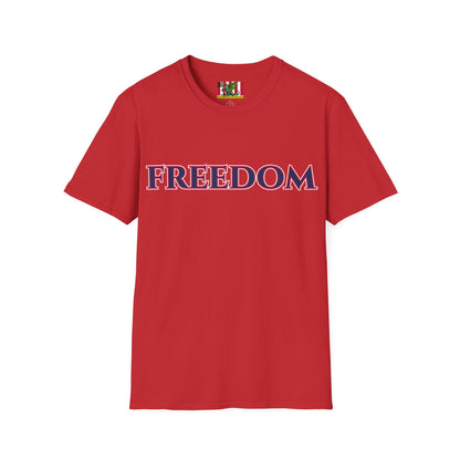 Freedom, Blue font, Light colors Unisex T-Shirt by theGreenDragonTavern.shop