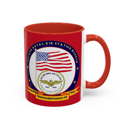 DeLand Naval Air Station Museum Red Accent Mug by theGreenDragonTavern.shop