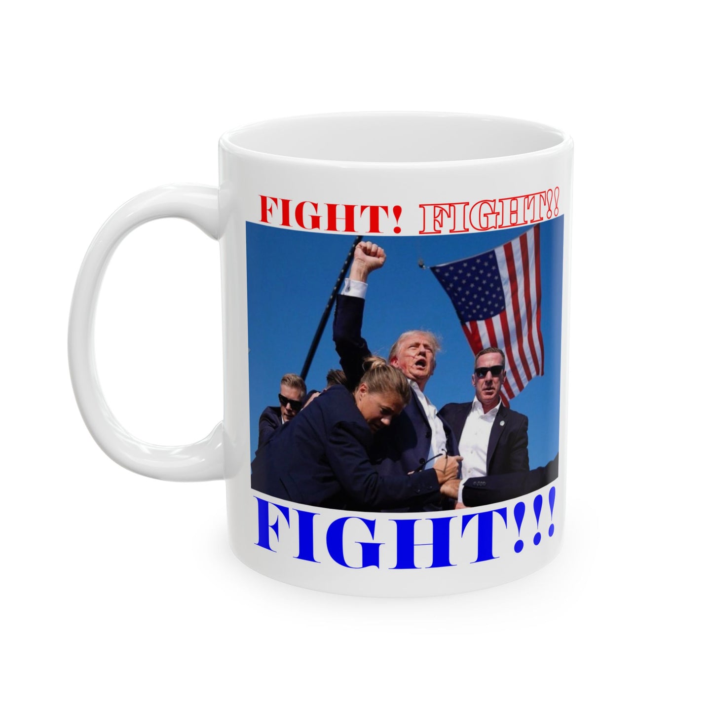 FIGHT! FIGHT!! FIGHT!!! White Mug by theGreenDragonTavern.shop