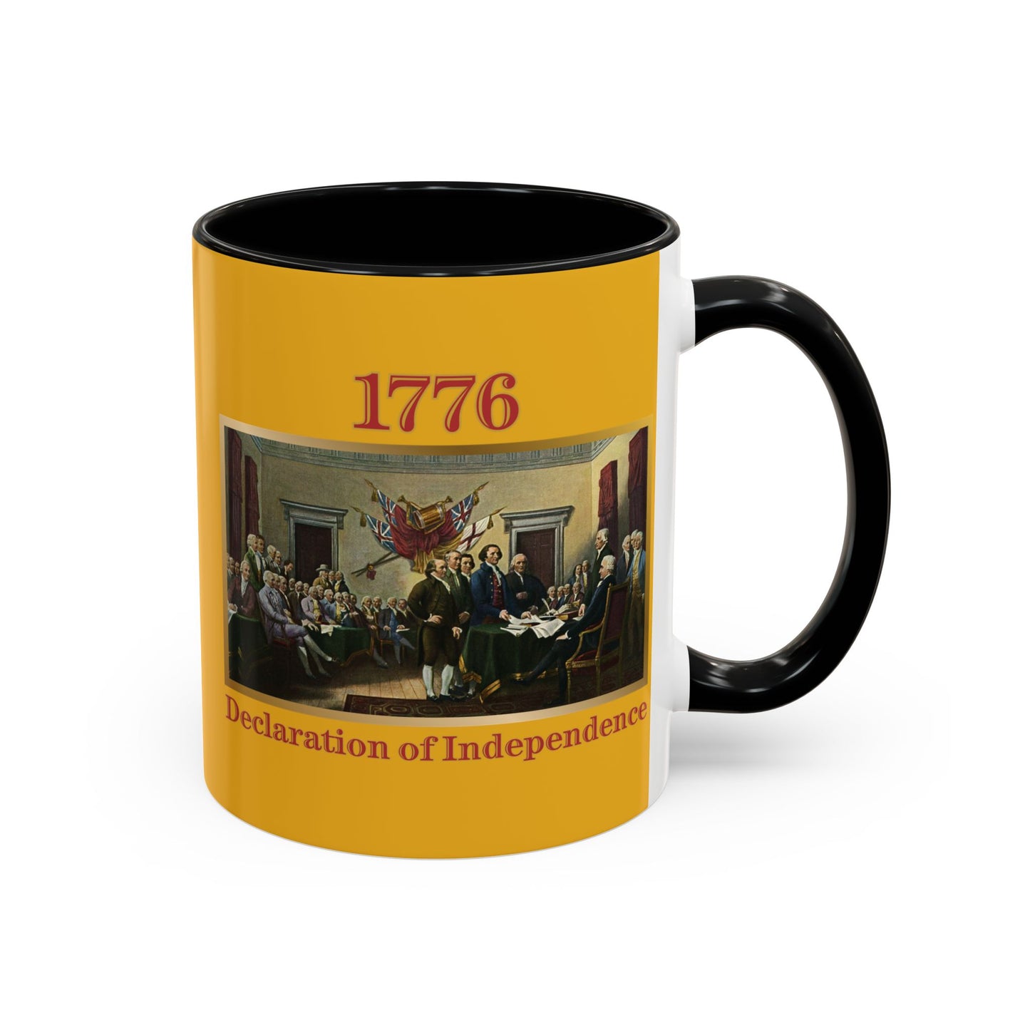 Declaration of Independence Yellow Accent Mug by theGreenDragonTavern.shop