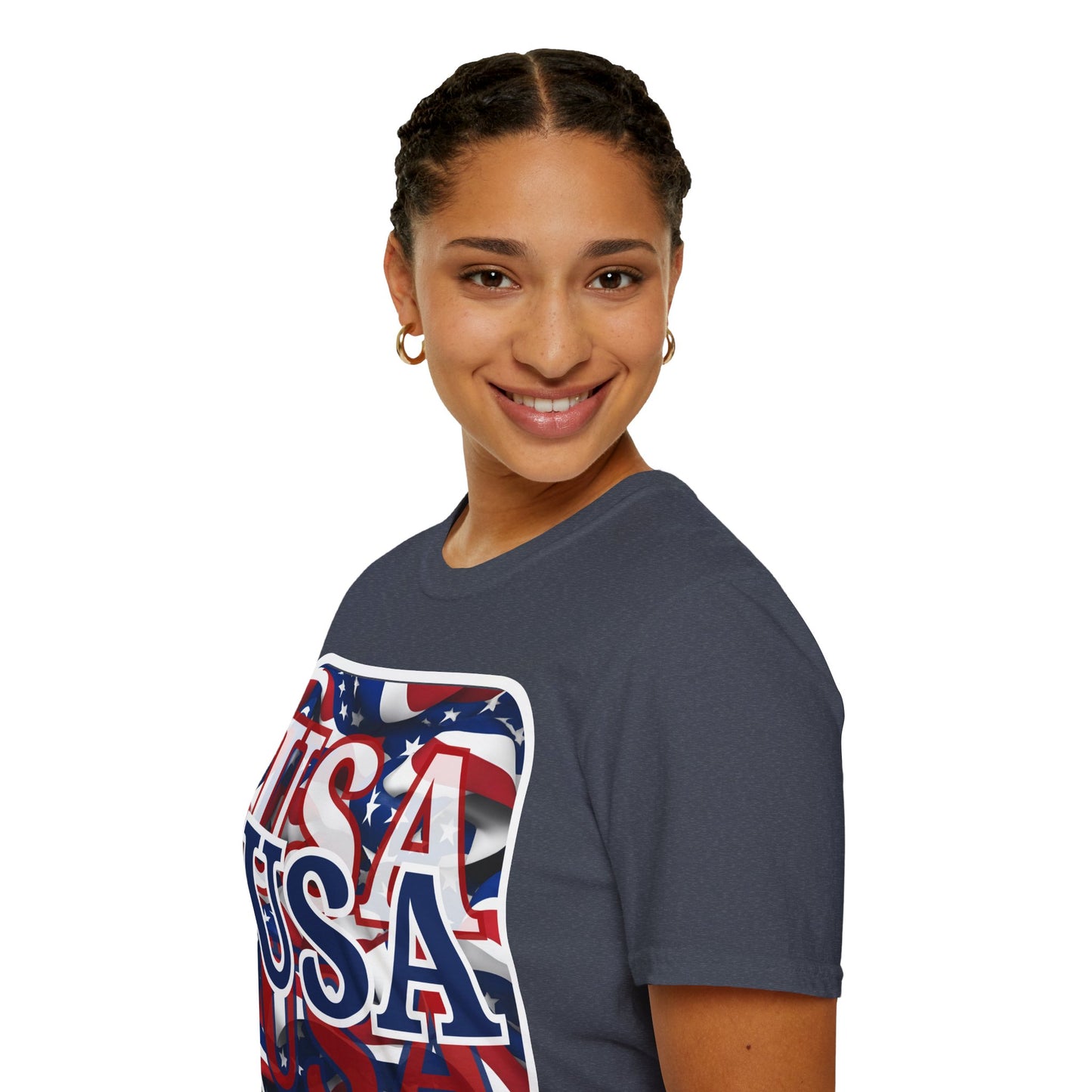 Red White and BLUE USA Patriot Dark colors Unisex T-Shirt by theGreenDragonTavern.shop