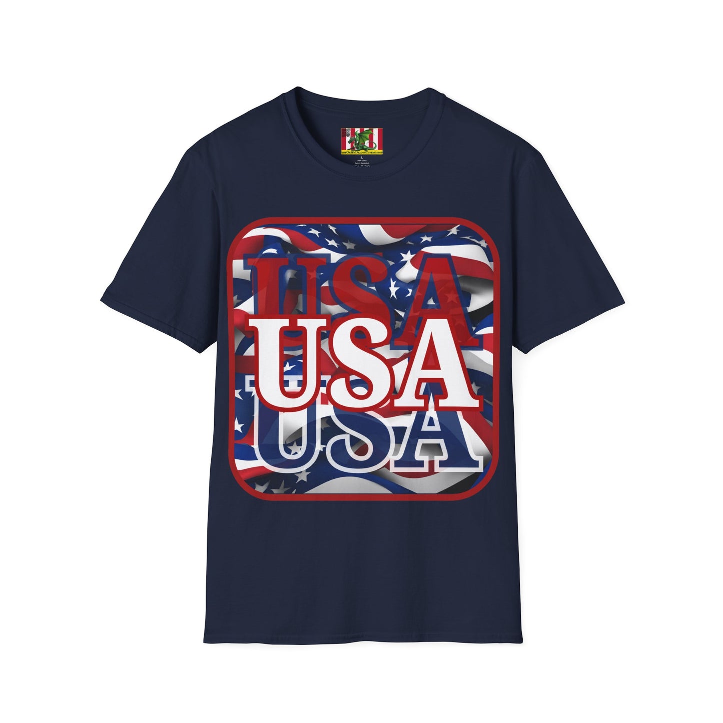 Red WHITE and Blue USA Patriot Dark colors Unisex T-Shirt by theGreenDragonTavern.shop