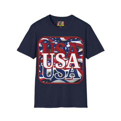 Red WHITE and Blue USA Patriot Dark colors Unisex T-Shirt by theGreenDragonTavern.shop