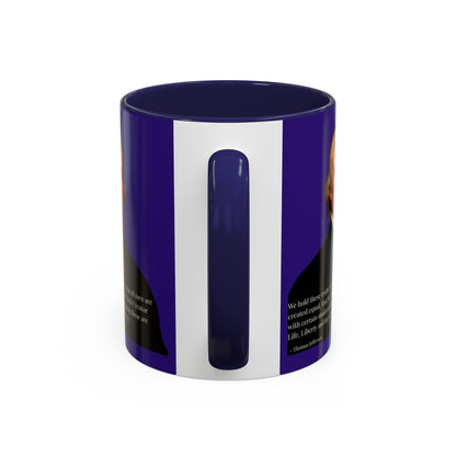 We hold these truths to be self-evident Dark Purple Accent Mug by theGreenDragonTavern.shop