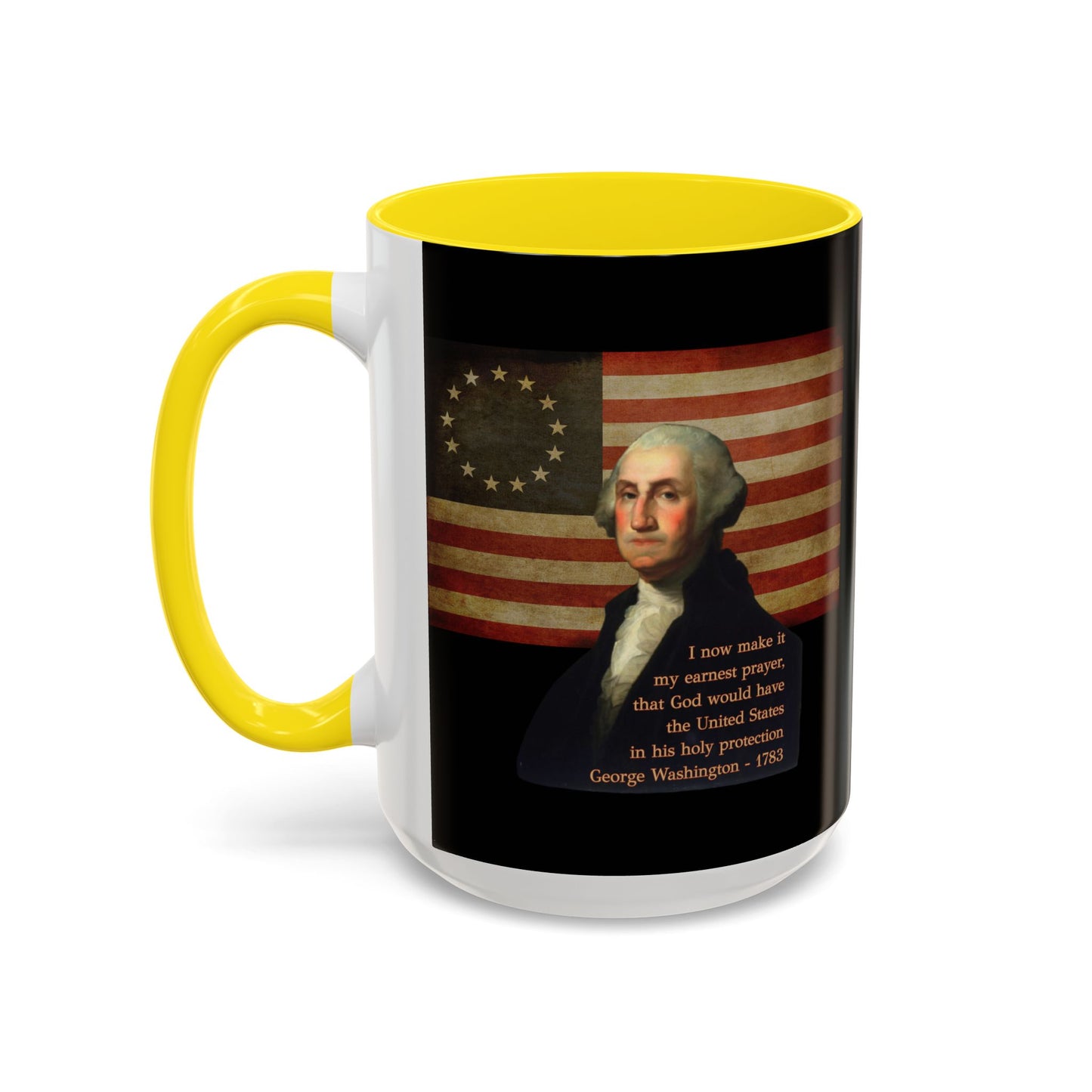 Washington's Earnest Prayer Black Accent Mug by theGreenDragonTavern.shop