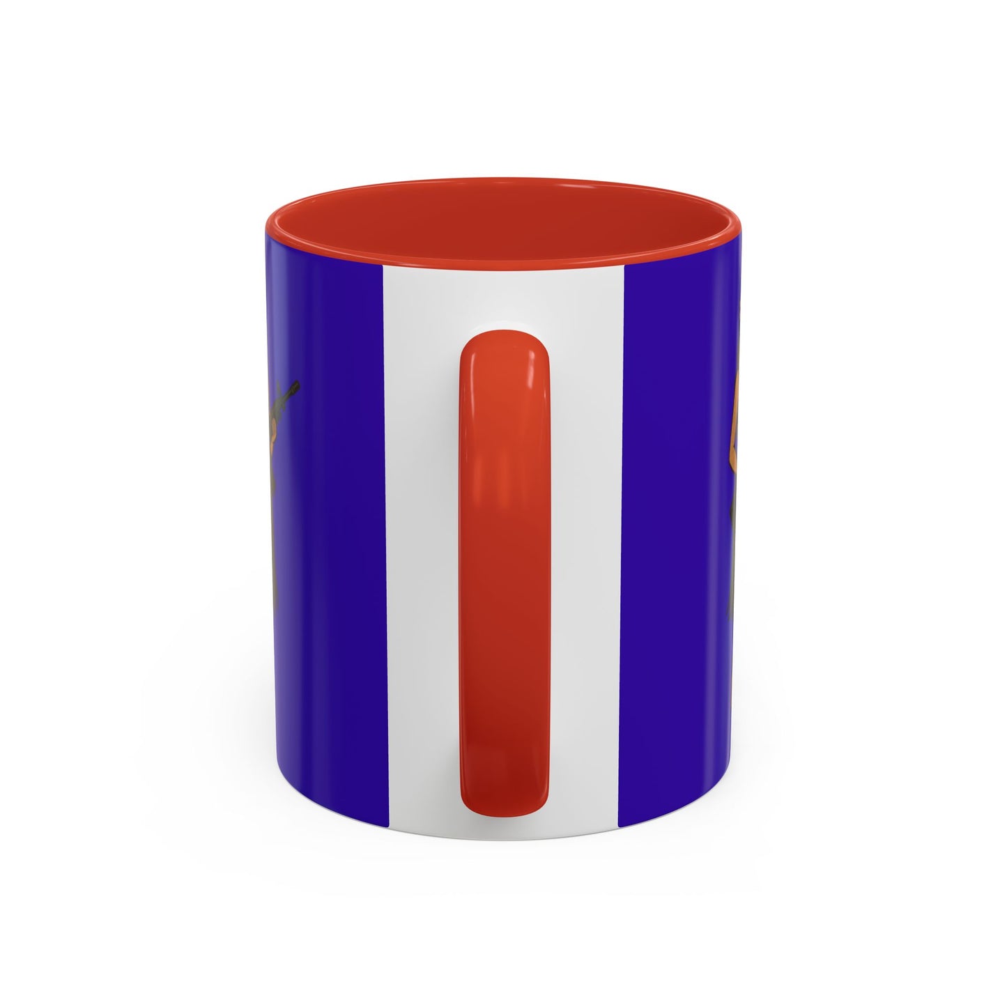 Hula Girl Packin' Heat Dark Purple Accent Mug by theGreenDragonTavern.shop