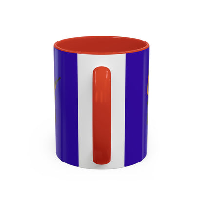 Hula Girl Packin' Heat Dark Purple Accent Mug by theGreenDragonTavern.shop