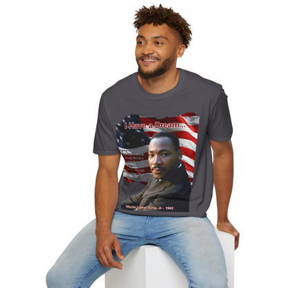 "I Have a Dream" MLKJr Dark colors Unisex T-Shirt by theGreenDragonTavern.shop