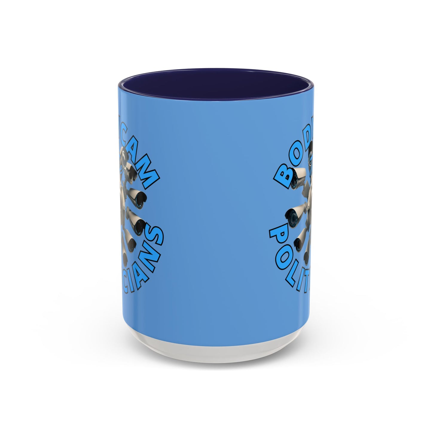Bodycam the Politicians Cameras Blue Accent Mug by theGreenDragonTavern.shop