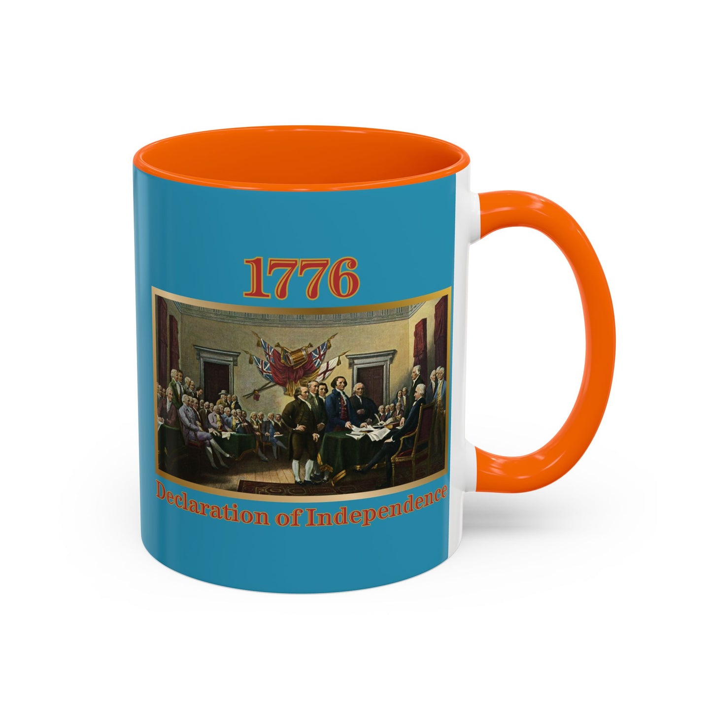 Declaration of Independence Turquoise Accent Mug by theGreenDragonTavern.shop