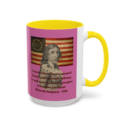 Deborah Sampson, America's Mulan Pink Accent Mug by theGreenDragonTavern.shop