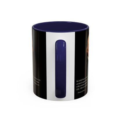 We hold these truths to be self-evident Black Accent Mug by theGreenDragonTavern.shop