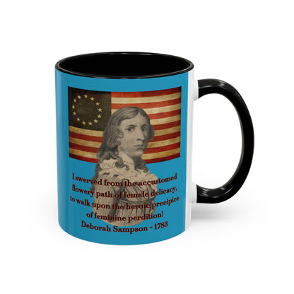 Deborah Sampson, America's Mulan Turquoise Accent Mug by theGreenDragonTavern.shop