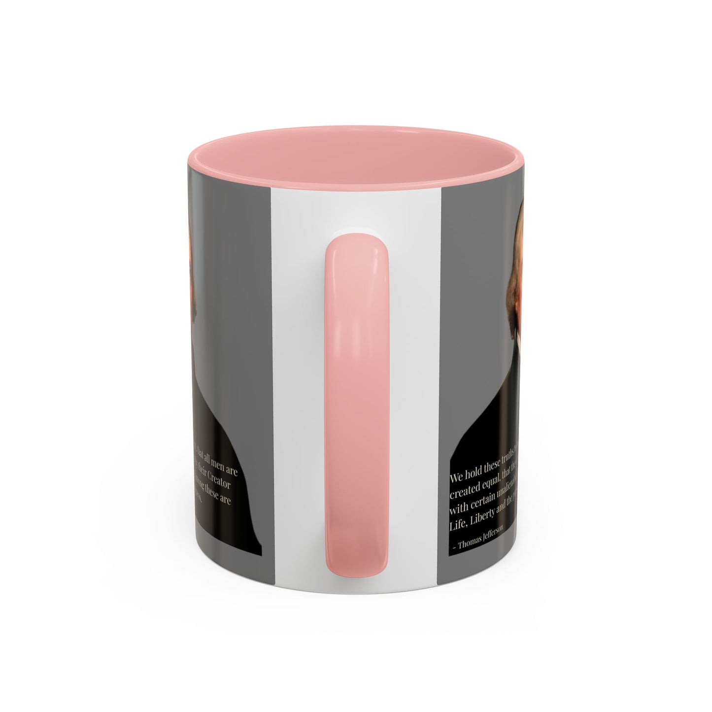We hold these truths to be self-evident Grey Accent Mug by theGreenDragonTavern.shop