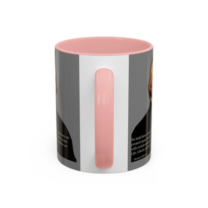 We hold these truths to be self-evident Grey Accent Mug by theGreenDragonTavern.shop