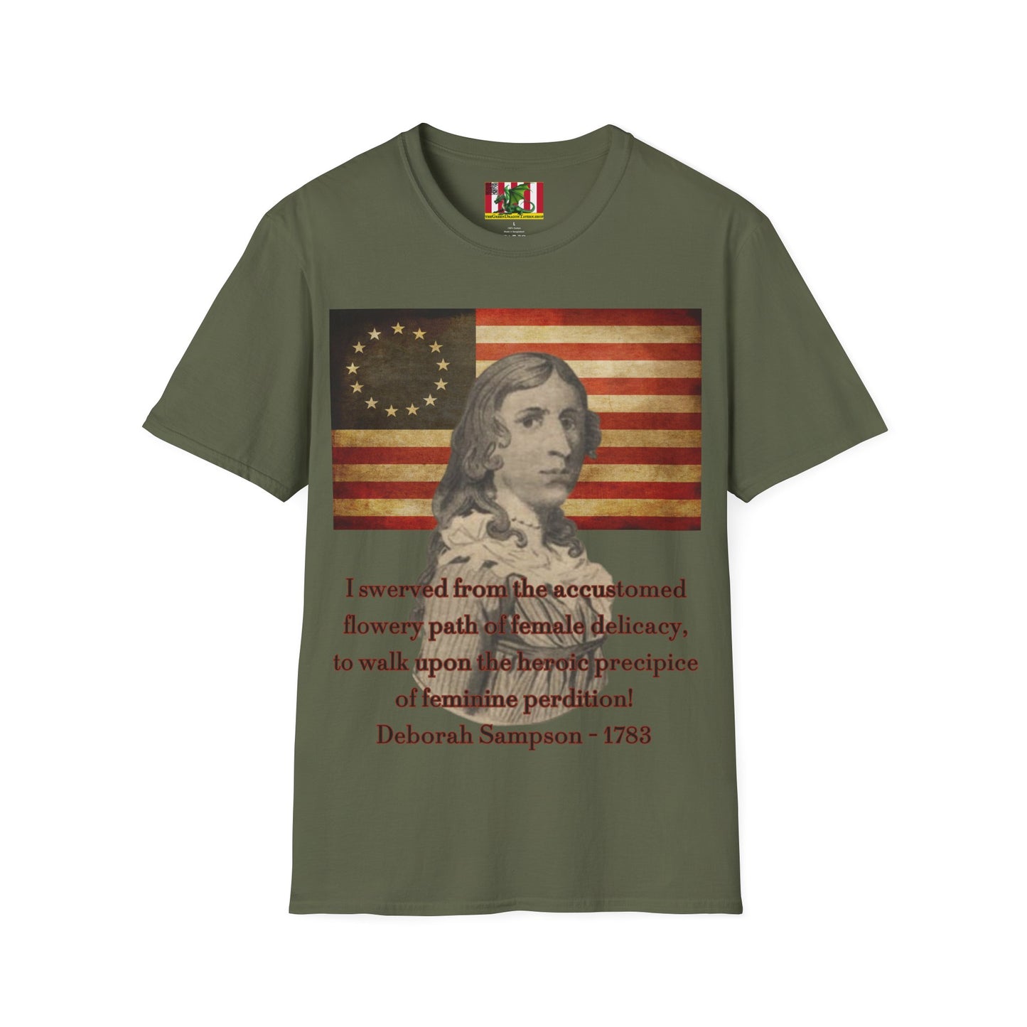Deborah Sampson, America's Mulan Dark colors Unisex T-Shirt by theGreenDragonTavern.shop