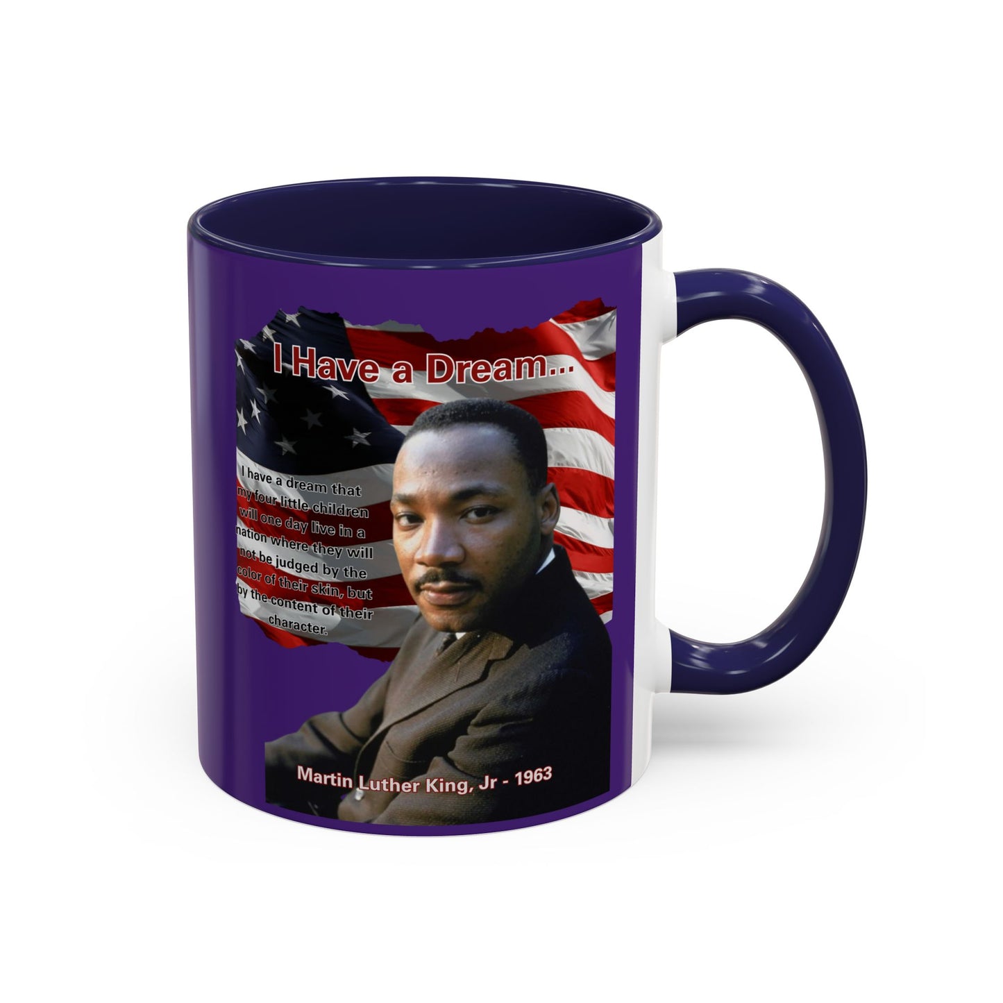 "I Have a Dream" MLKJr Purple Accent Mug by theGreenDragonTavern.shop