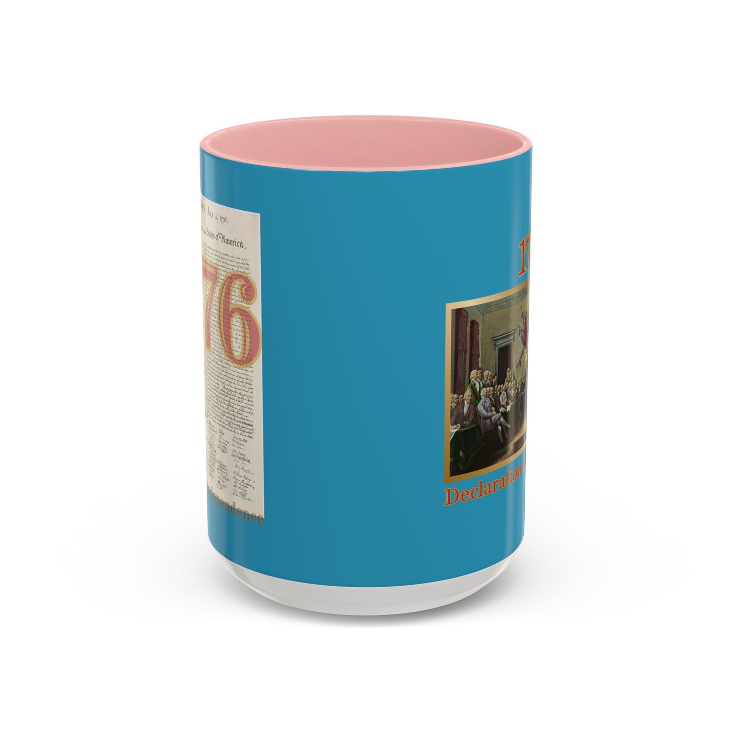 Declaration of Independence Turquoise Accent Mug by theGreenDragonTavern.shop