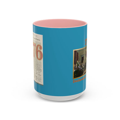Declaration of Independence Turquoise Accent Mug by theGreenDragonTavern.shop