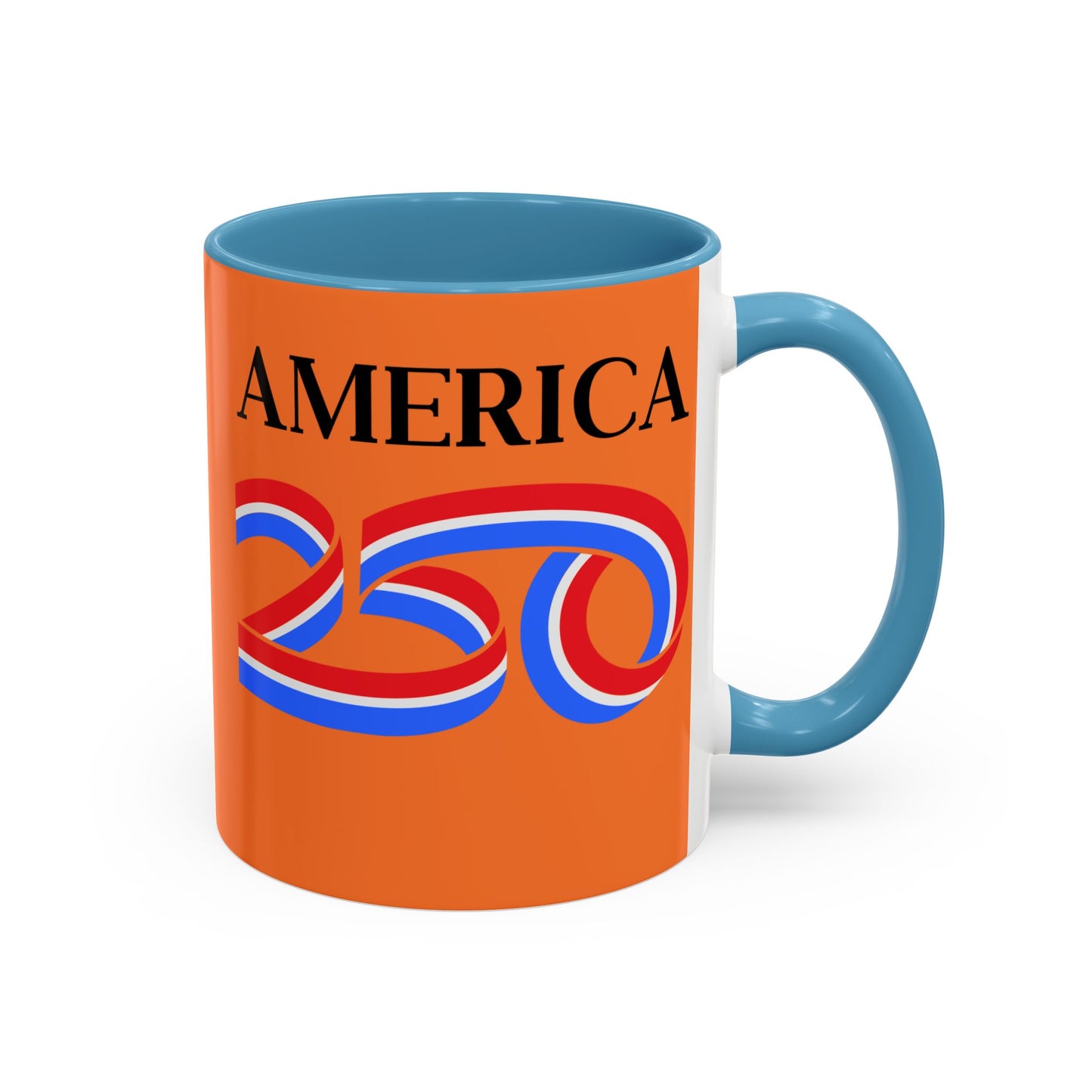 America 250 Orange Accent Mug by theGreenDragonTavern.shop