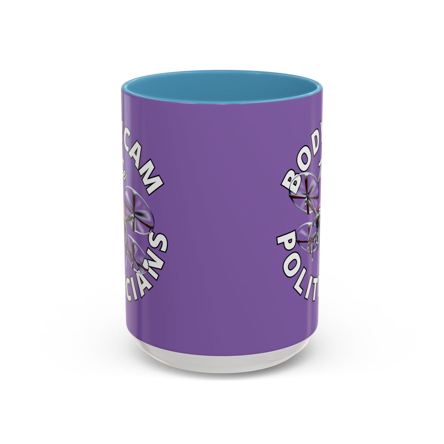 Bodycam the Politicians Drone Light Purple Accent Mug by theGreenDragonTavern.shop