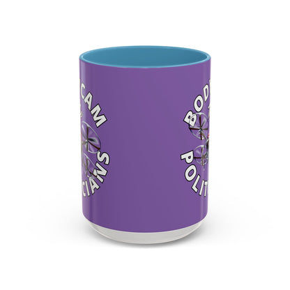 Bodycam the Politicians Drone Light Purple Accent Mug by theGreenDragonTavern.shop