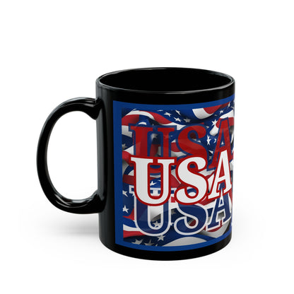 USA White font Center Patriot Blue Mug by theGreenDragonTavern.shop