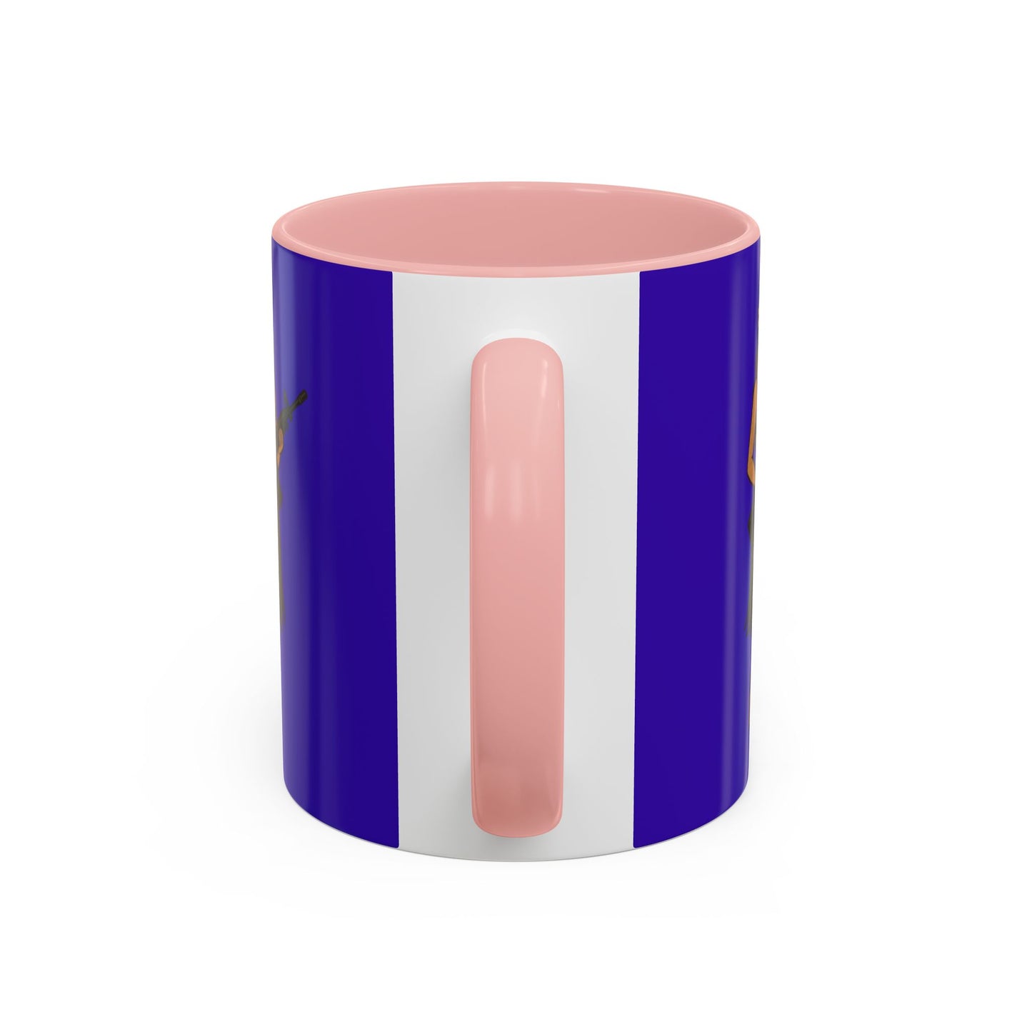 Hula Girl Packin' Heat Dark Purple Accent Mug by theGreenDragonTavern.shop