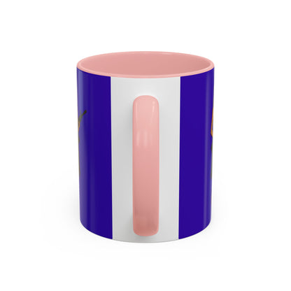 Hula Girl Packin' Heat Dark Purple Accent Mug by theGreenDragonTavern.shop