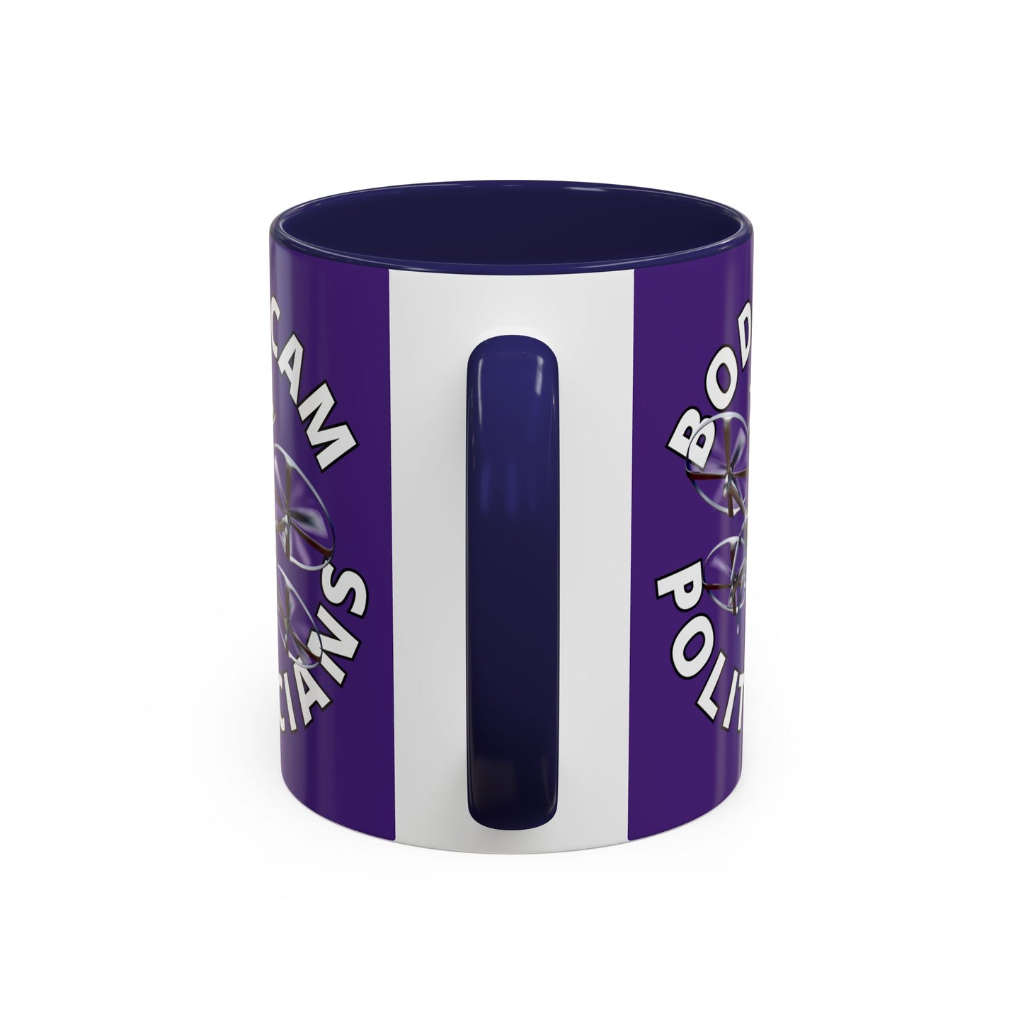 Bodycam the Politicians Drone Dark Purple Accent Mug by theGreenDragonTavern.shop