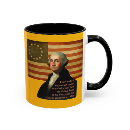 Washington's Earnest Prayer Yellow Accent Mug by theGreenDragonTavern.shop