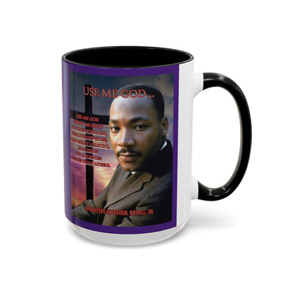 Use Me God, MLK Jr Purple Accent Mug by theGreenDragonTavern.shop