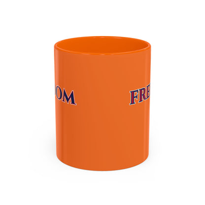 Freedom, Orange Accent Mug by theGreenDragonTavern.shop