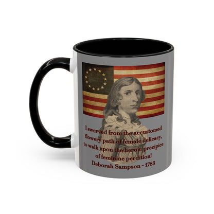 Deborah Sampson, America's Mulan Grey Accent Mug by theGreenDragonTavern.shop