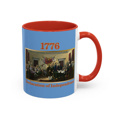 Declaration of Independence Light Blue Accent Mug by theGreenDragonTavern.shop